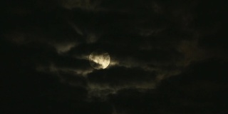 Full Moon and Moody Sky