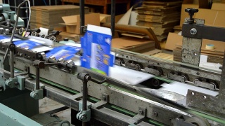 包装印刷厂输送带视频素材模板下载