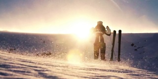 女子高山冬季奥运会滑雪斜坡喜悦
