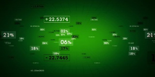 百分比和价值绿色追踪
