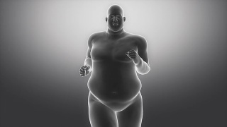 用运动来健康的生活方式——肥胖的概念视频素材模板下载