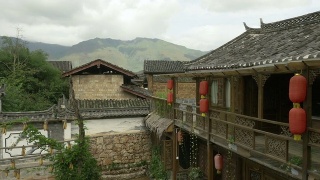 中国古代木屋，中国灯笼-高清录像视频素材模板下载