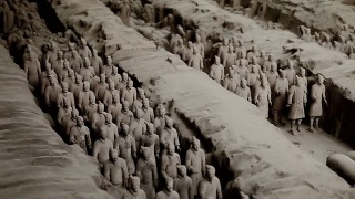 兵马俑，中国西安视频素材模板下载