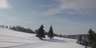 滑雪胜地的冬天
