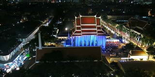 Wat Saket和曼谷夜景