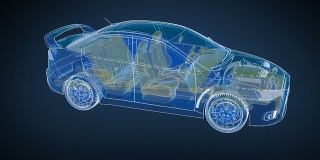 汽车和底盘360可循环动画高清。