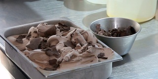 巧克力冰淇淋，专业手工装饰