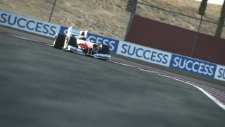 沙漠赛道上的赛车-终点线视频素材模板下载