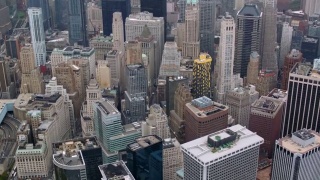 航拍纽约金融区视频素材模板下载