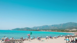 美丽的夏日海滩，西班牙，欧洲视频素材模板下载