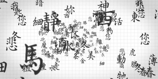 中国书法在白色缩放在可循环的全高清
