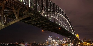悉尼海港大桥和歌剧院黄昏延时