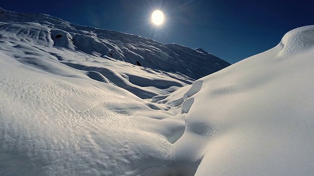 鸟瞰图的雪山景观