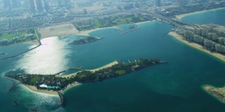 迪拜海岸线鸟瞰图