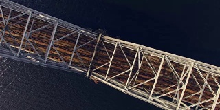 HD - Flight over the railway bridge