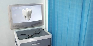 健康牙齿耀斑医疗屏幕