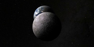 地球和月球之间的距离从外层空间