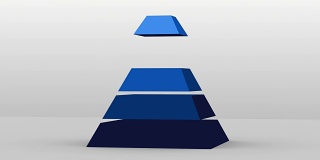 三维金字塔形状与五层，矢量信息图(包括alpha)
