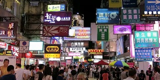 香港旺角霓虹灯照明
