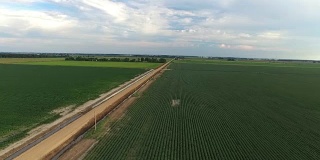 大豆农场和土路天线