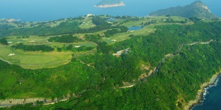 鸟瞰图香港海岸高尔夫球场