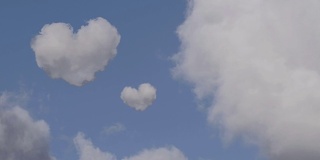 爱在空气中，这些心形的云