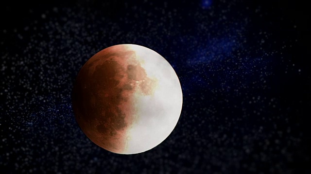 虚幻(星星)月食与银河和云的时间流逝