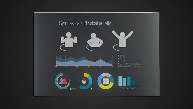 信息图形技术面板'体育'用户界面数字显示