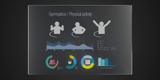 信息图形技术面板'体育'用户界面数字显示