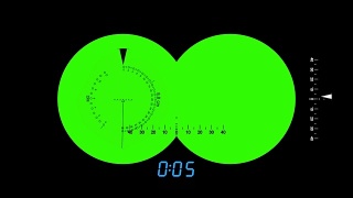 视角通过一个军事间谍双筒望远镜在一个绿色屏幕动画视频素材模板下载