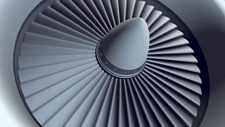 飞机涡轮叶片视频素材模板下载