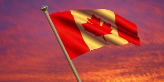 加拿大国旗动画