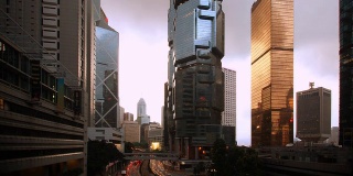 香港的金钟延时，倾斜移动