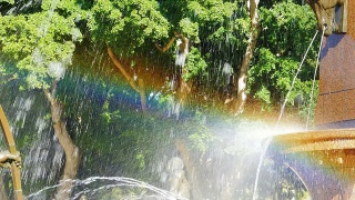 彩虹，阿奇博尔德喷泉，海德公园，悉尼视频素材模板下载