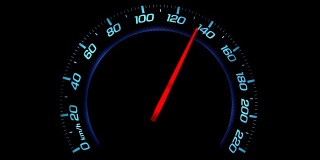 特写:汽车加速从零到220英里每小时
