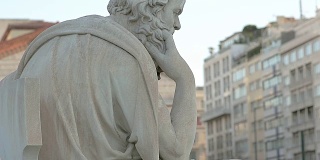 特写大理石雕像的哲学家苏格拉底