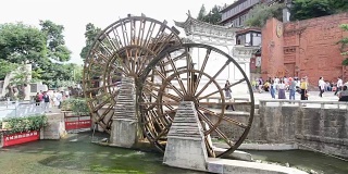 水车是中国丽江古城的象征。