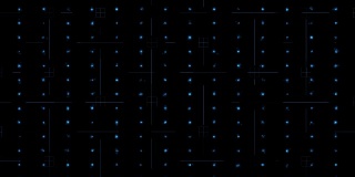 极端抽象网格数字背景矩形线和阴影的蓝色4K