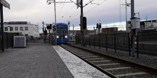 火车到站。斯德哥尔摩,瑞典