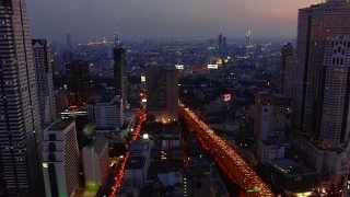 无人机拍摄的曼谷路视频素材模板下载