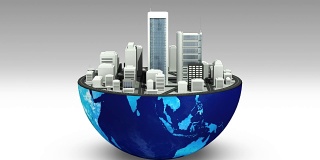 地球变迁众多的房地产建筑，房地产商业标志