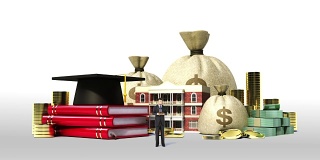 助学贷款签下，学校、大专院校、大学校园建设用的钱