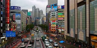 时光流逝:日本东京新宿地区