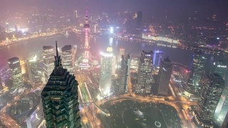 时间流逝上海天际线/中国上海视频素材模板下载