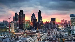 伦敦金融城商业和银行业的咏叹调视频素材模板下载