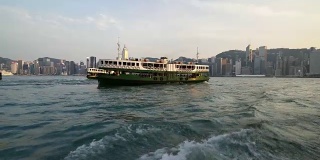 香港海港的天际线- 4k