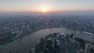 上海天际线，从白天到晚上/上海，中国视频素材模板下载