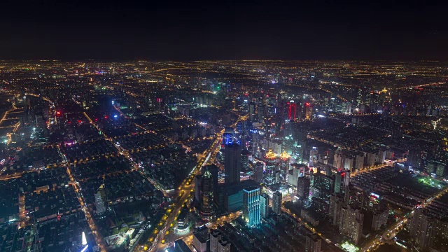 Time Lapse View of Shanghai Skyline / Shanghai, China