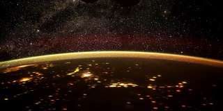 地球和银河系。这段视频由美国宇航局提供。