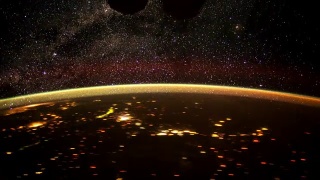地球和银河系。这段视频由美国宇航局提供。视频素材模板下载